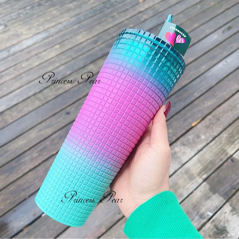 5/$100 Starbucks Love colorful grid 2024 cold cup 24 oz - Picture 3 of 5